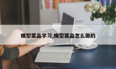 模型菜品学习,模型菜品怎么做的