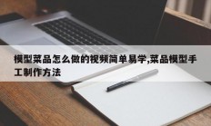 模型菜品怎么做的视频简单易学,菜品模型手工制作方法