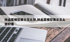 样品菜模型展示怎么做,样品菜模型展示怎么做好看
