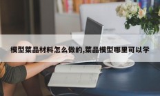 模型菜品材料怎么做的,菜品模型哪里可以学