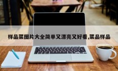 样品菜图片大全简单又漂亮又好看,菜品样品