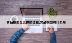 食品模型怎么做的过程,食品模型有什么用