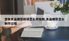 想做食品模型应该怎么开始做,食品模型怎么制作过程